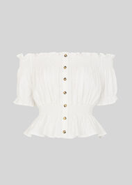 Shar Bardot Top Ivory/Multi