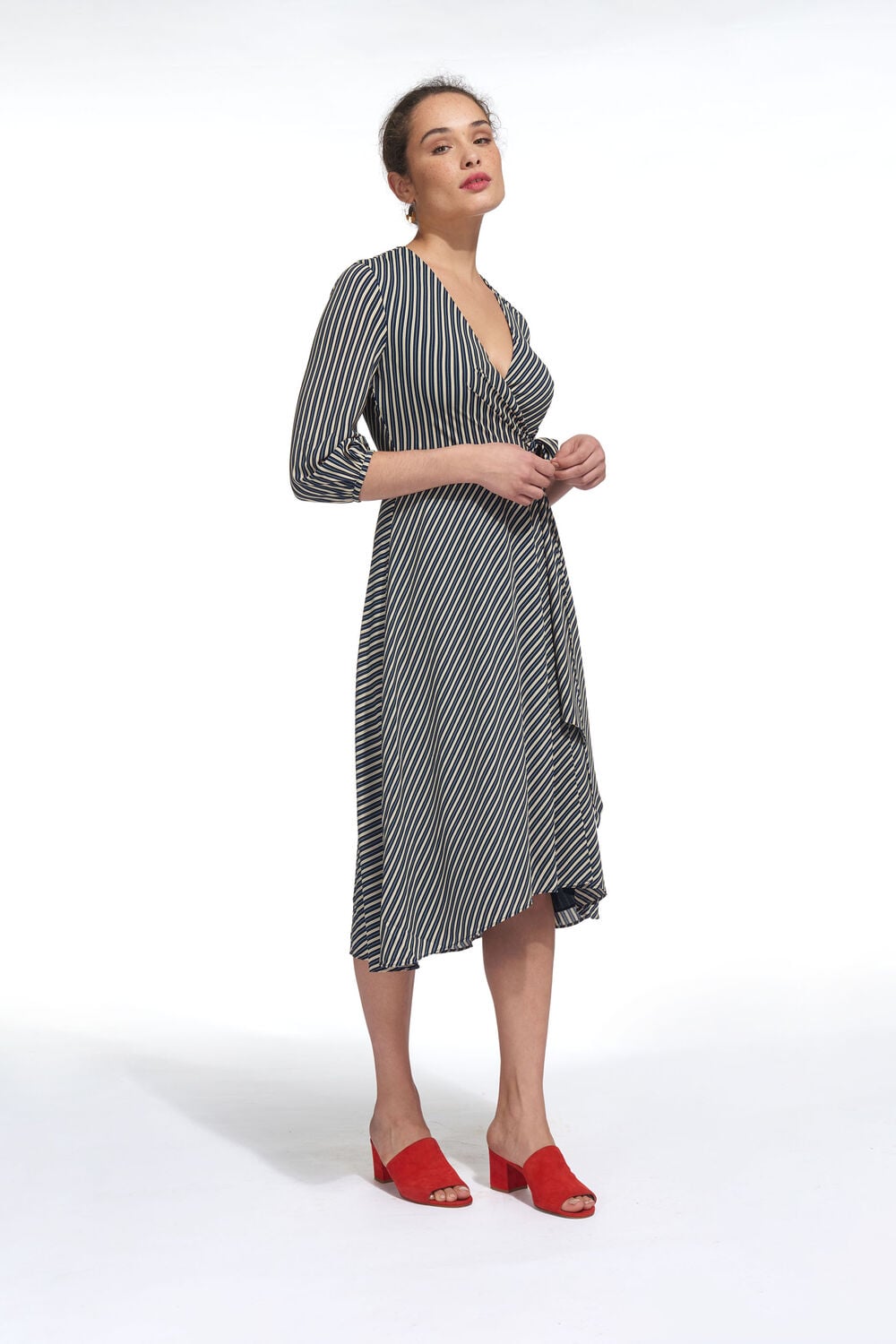 Stripe Callie Wrap Dress Multicolour