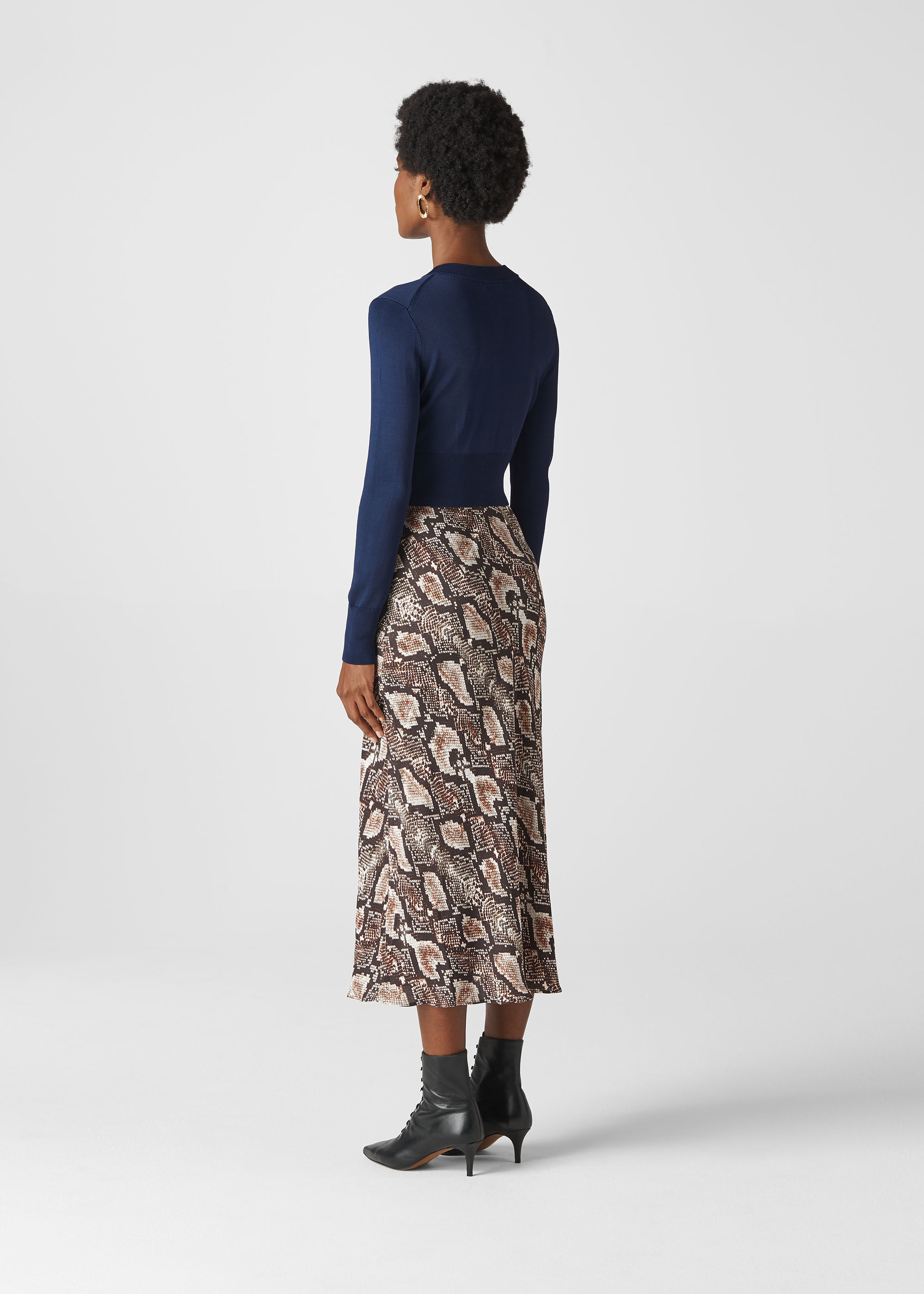 navy cropped cardigan uk