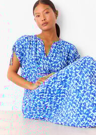 Petite Brushed Stroke Midi Dress