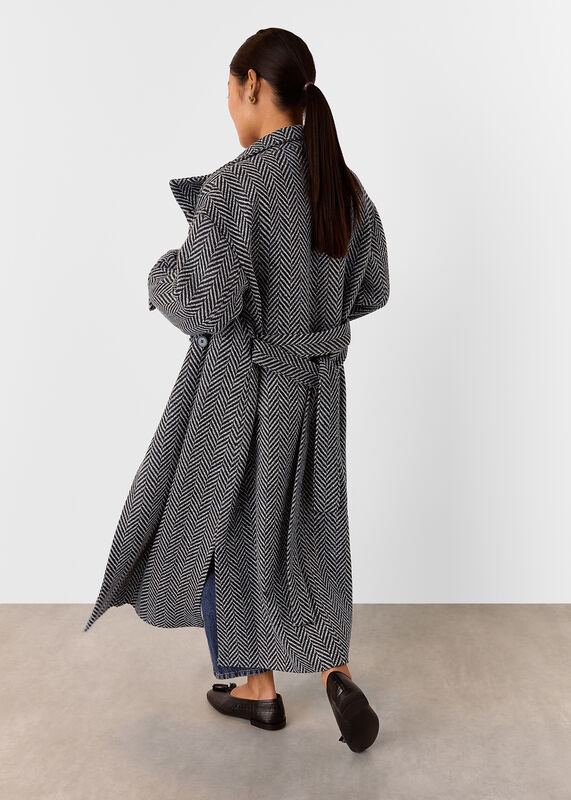 Multicolour Petite Cosette Funnel Neck Coat