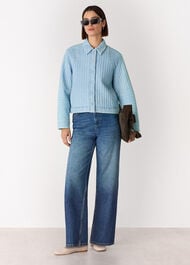 Cotton Quilted Chambray Jacket