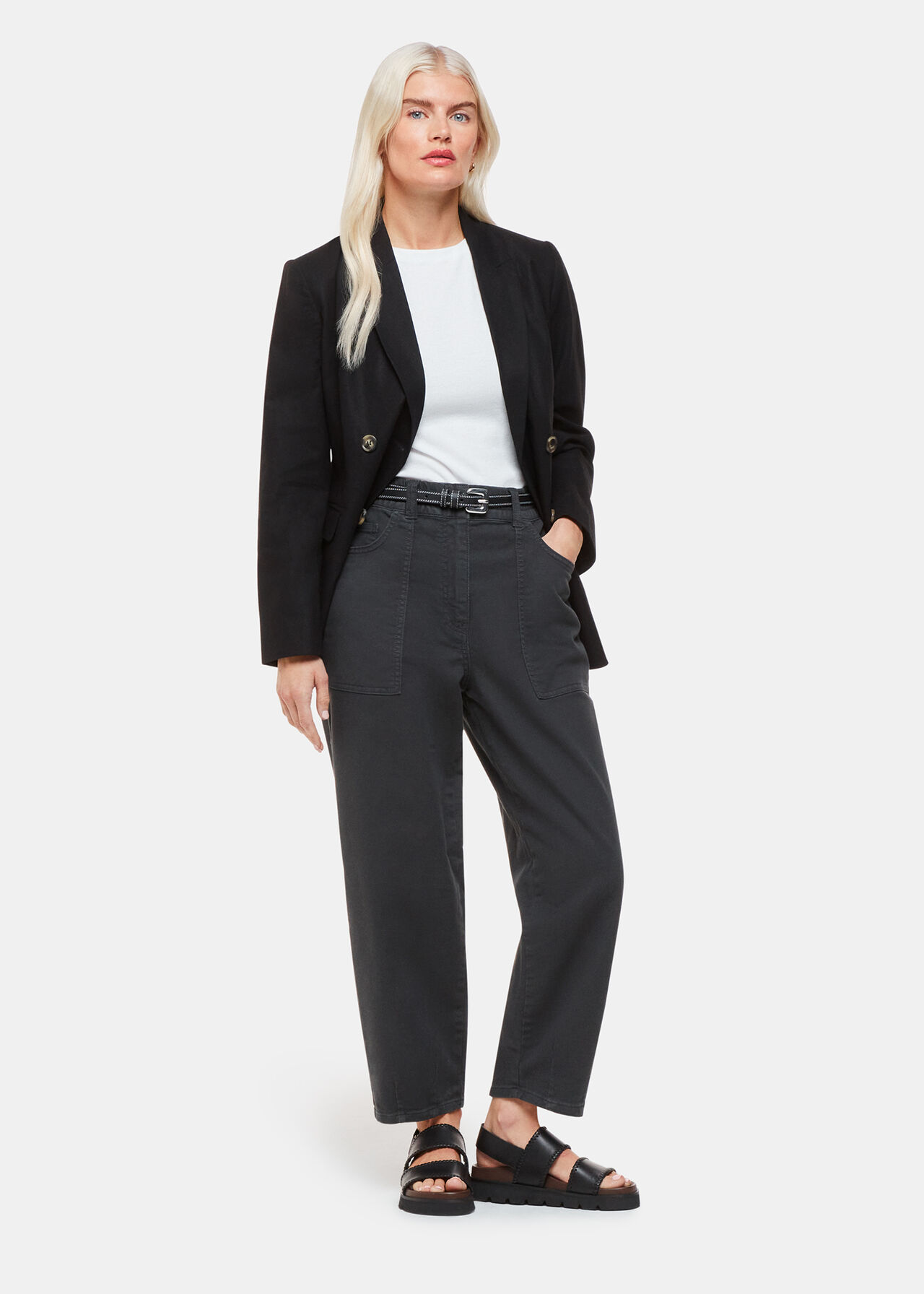 Whistles Tessa Casual Trousers Black