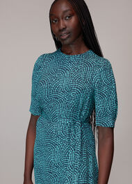 Daisy Waves Cut Out Midi Dress