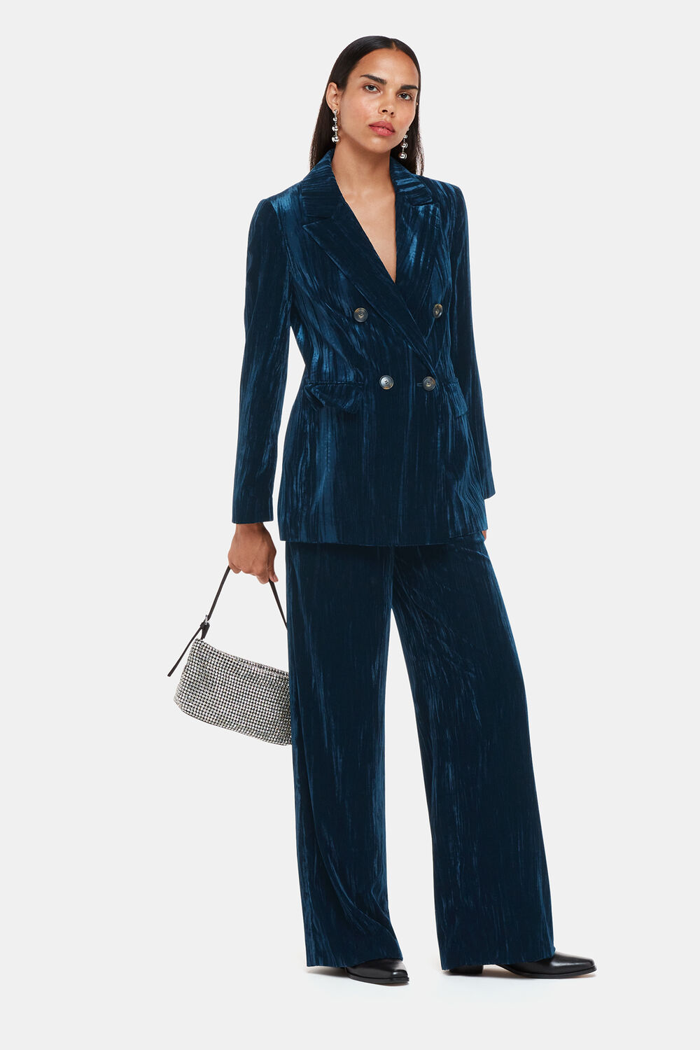 Hallie Crushed Velvet Blazer