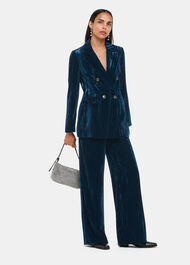 Hallie Crushed Velvet Blazer