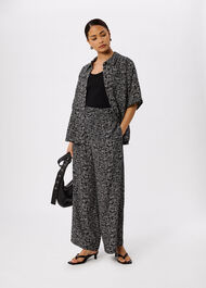 Petite Woven Grid Crop Trouser