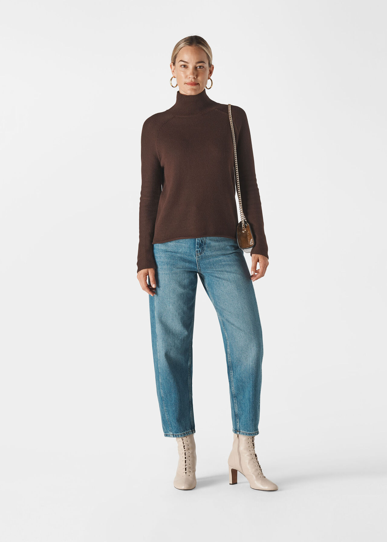 Phillipa Roll Neck Knit Chocolate