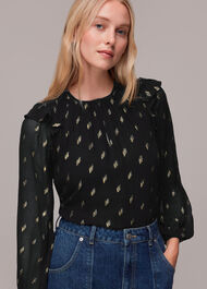 Metallic Dobby Top