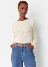 Jersey Lace Long Sleeve Top