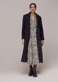 Speeding Squares Shirred Dress