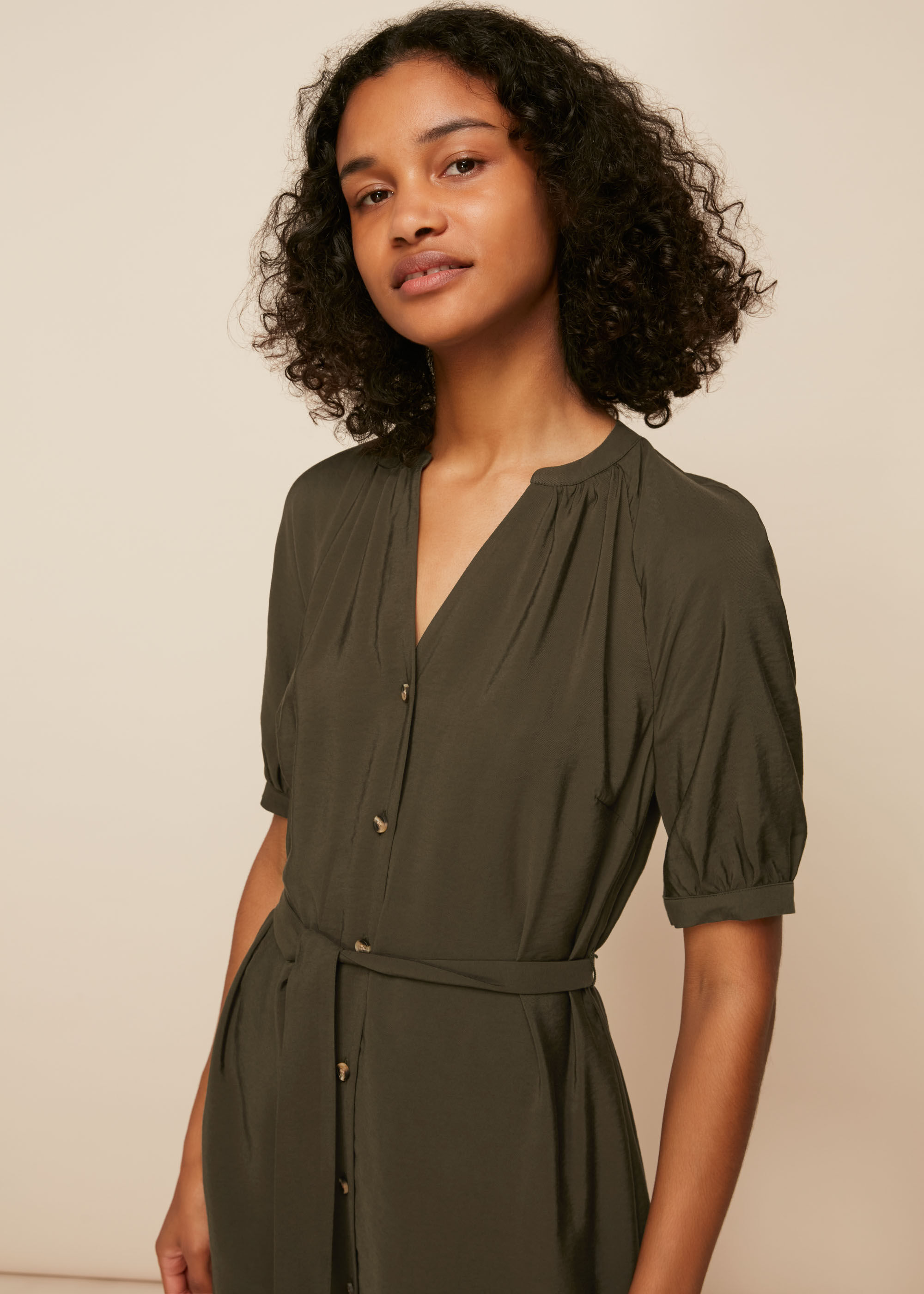 Whistles khaki dress cheap