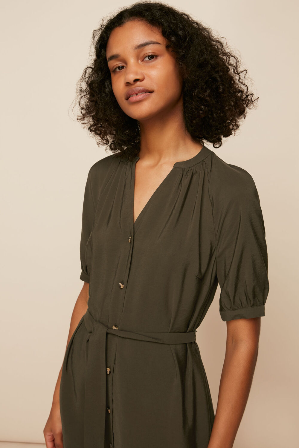 Olivia Button Midi Dress
