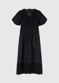 Petite Cotton Broderie V Neck Dress