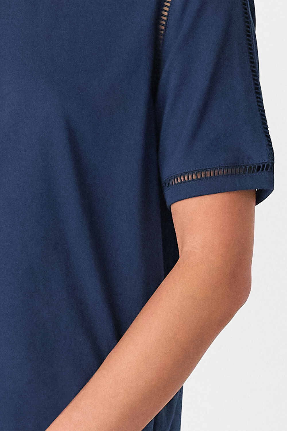 Broderie Trim Detail Tee