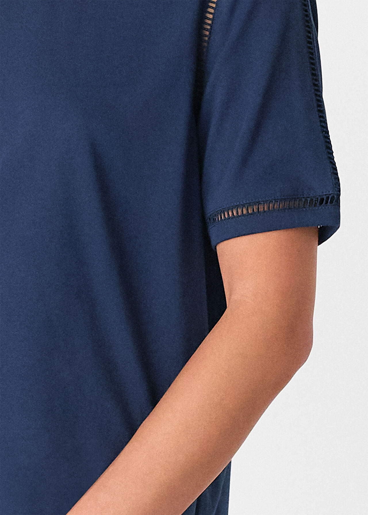Broderie Trim Detail Tee