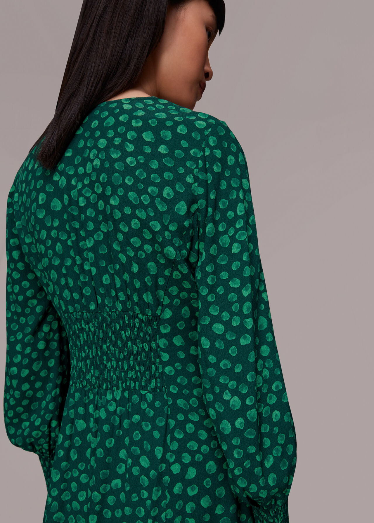 Lava Spot Print Midi Dress