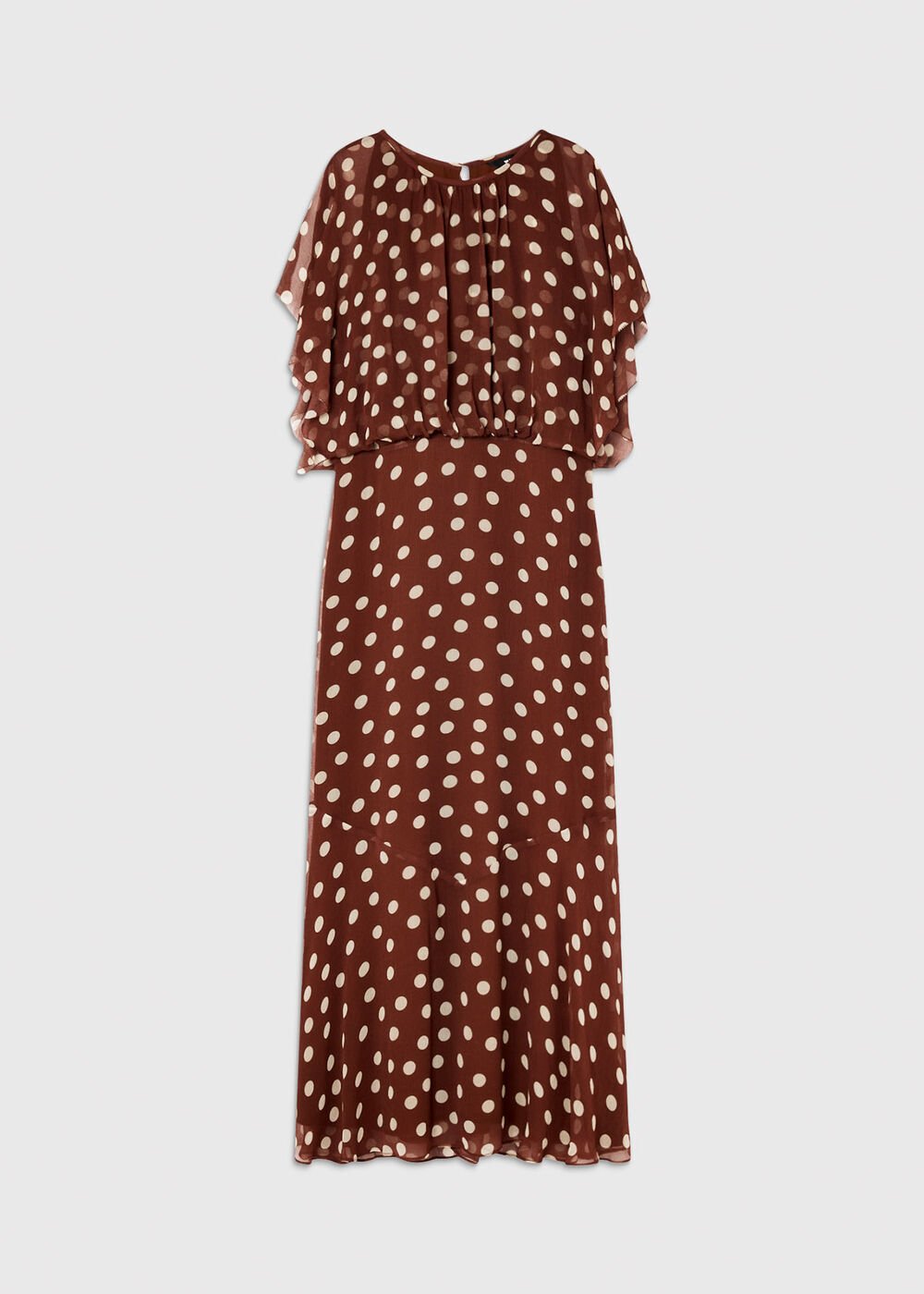 Petite Polka Dot Print Midi Dress