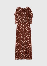 Petite Polka Dot Print Midi Dress