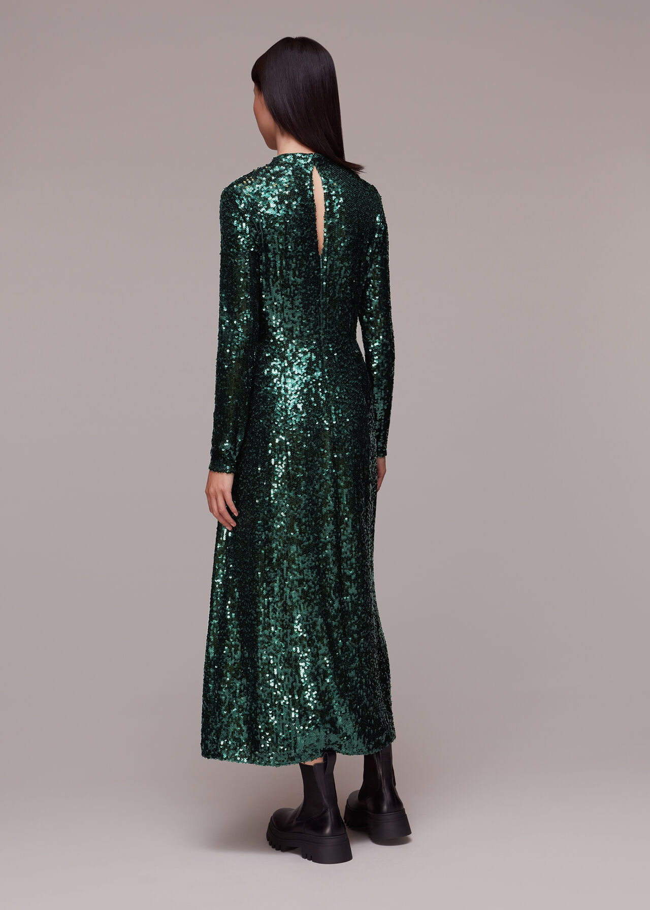 Minimal Sequin Midi Dress