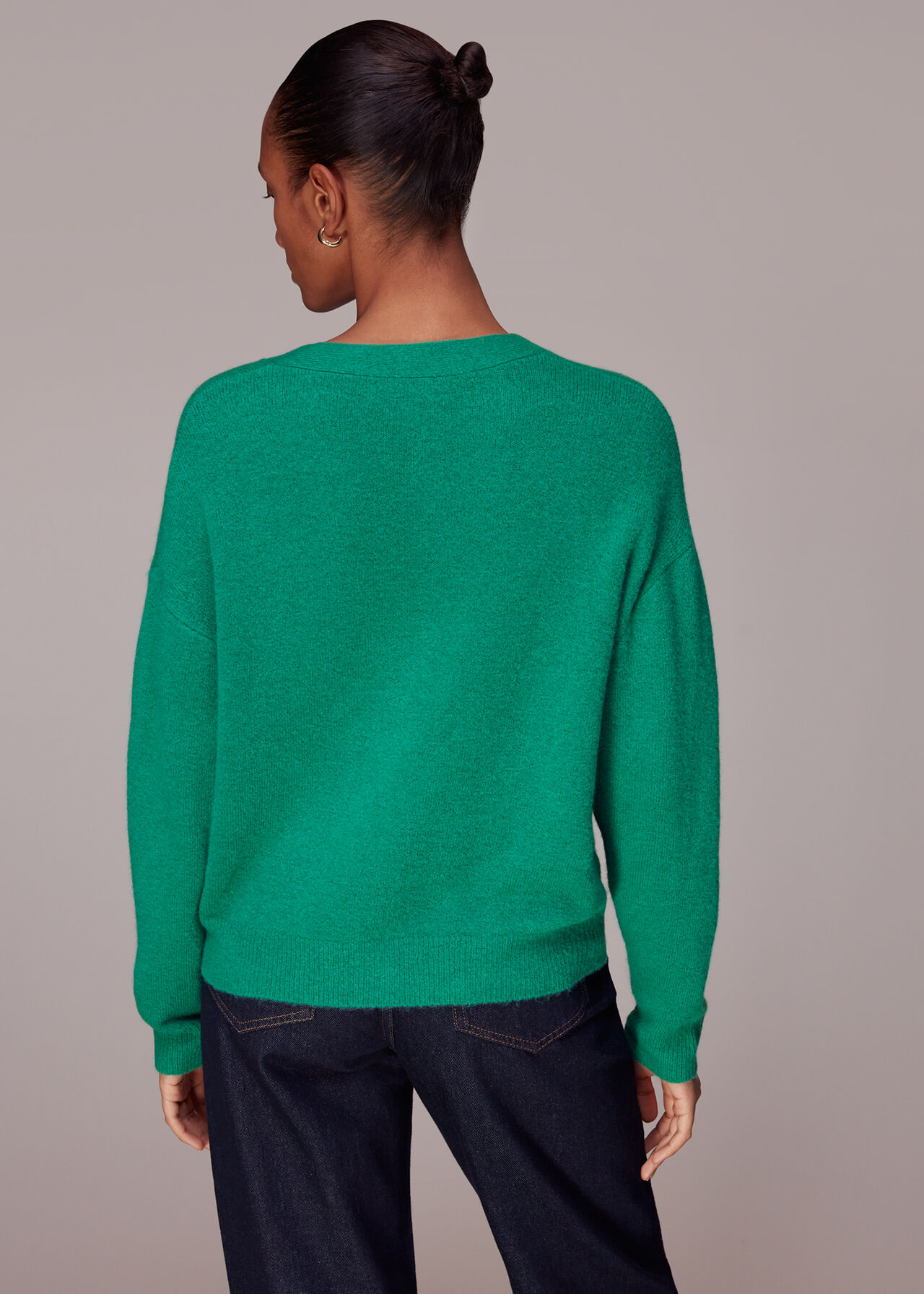 Green Stella Pocket Cardigan | WHISTLES