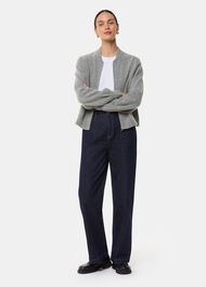 Zip Front Bomber Knit