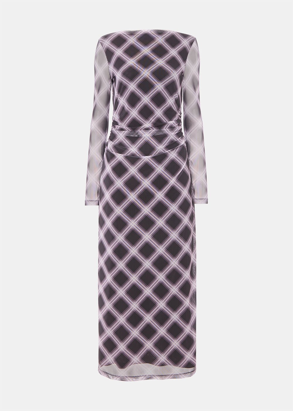 Check Mesh Dress