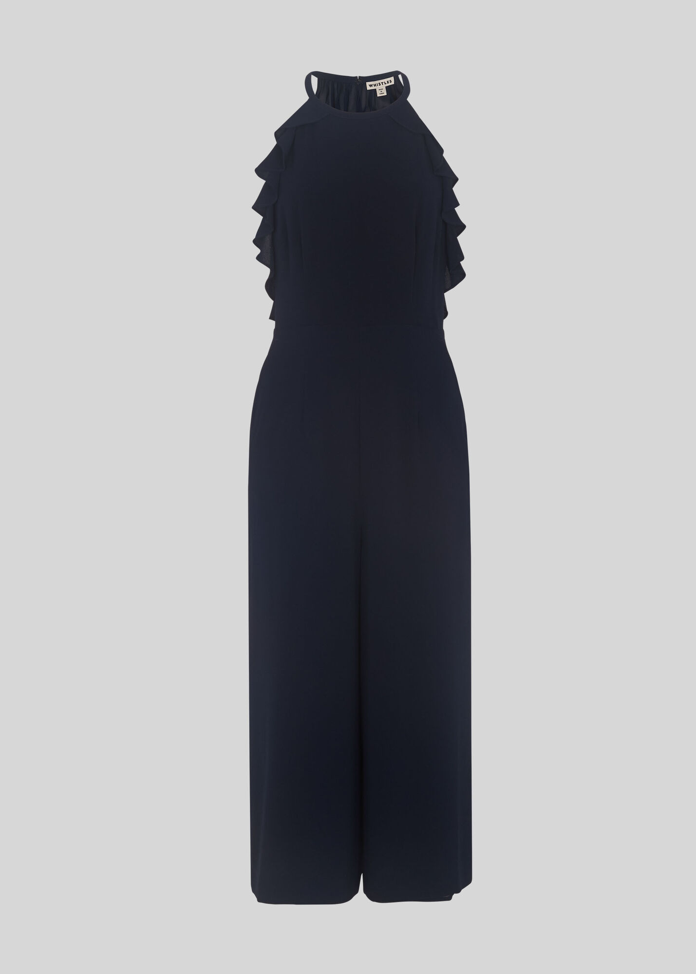 Navy Sonia Frill Jumpsuit WHISTLES
