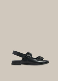 Marcie Double Buckle Sandal Black