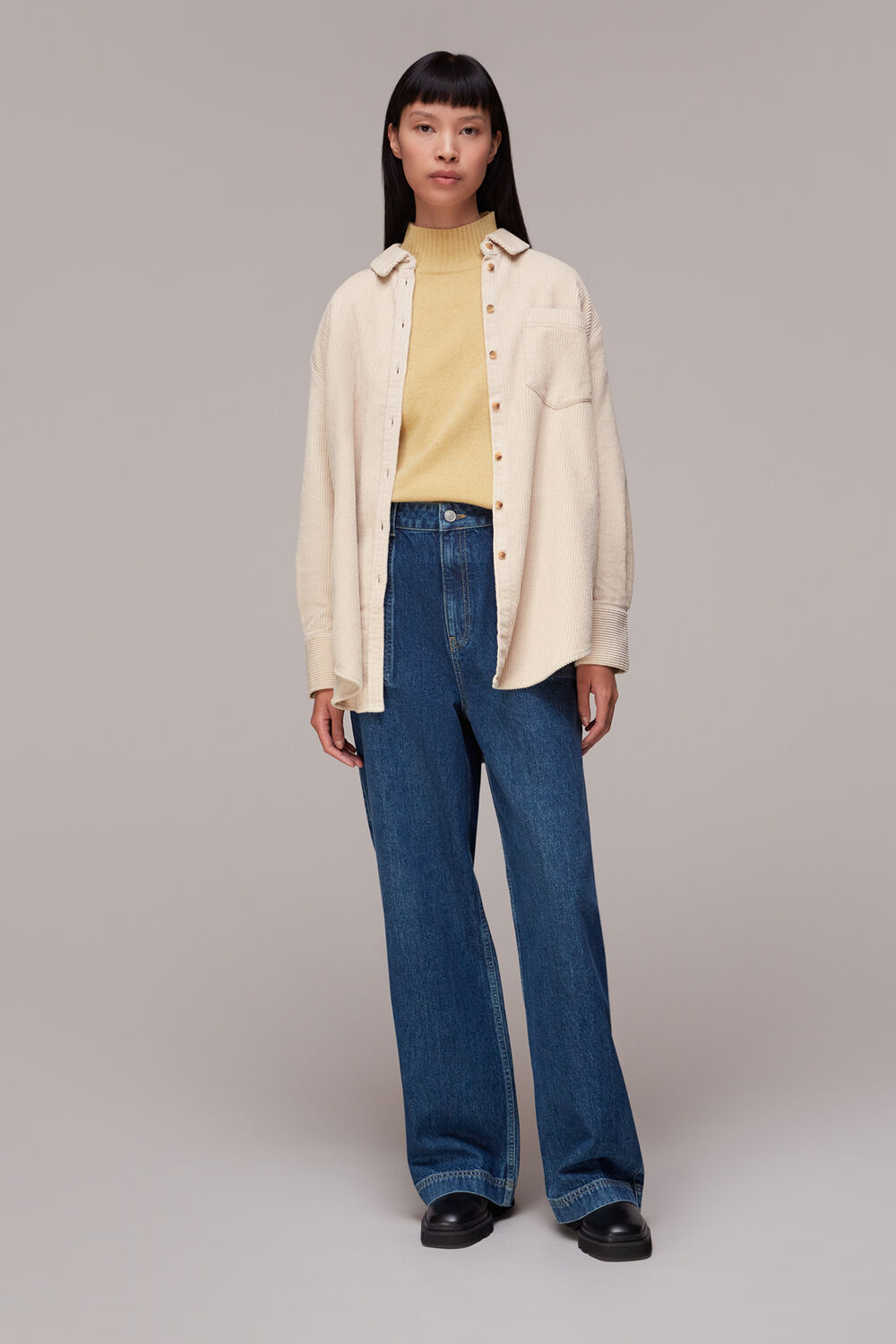 Ivory Lucie Corduroy Oversized Shirt