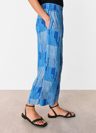 Stripe Print Cropped Trouser