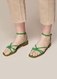 Roya Flat Strappy Sandal Green