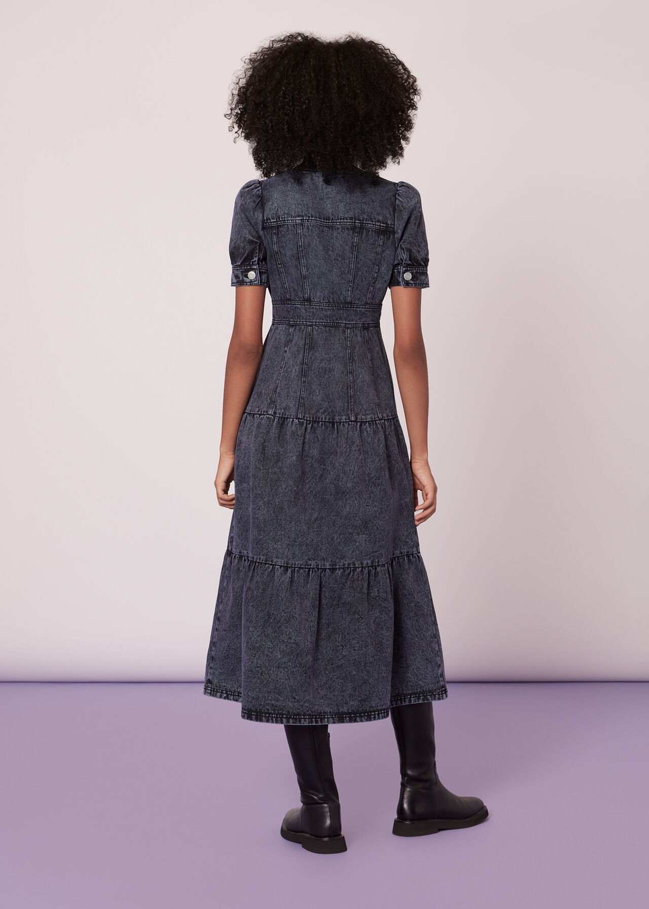 Acid Wash Denim Dress