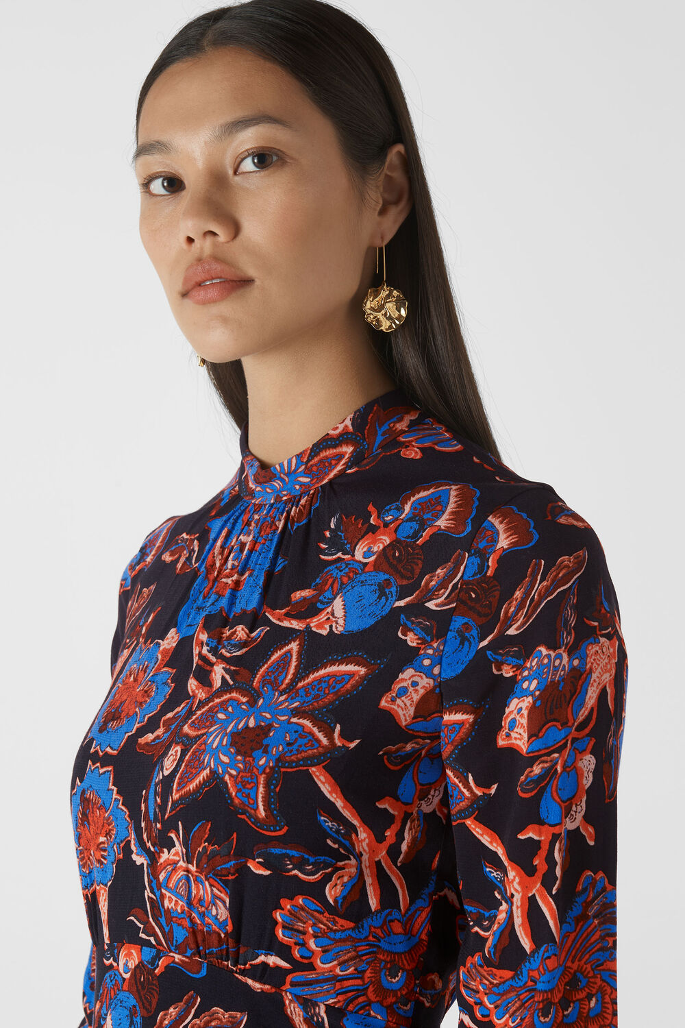 Ruby Trailing Bloom Dress Black/Multi