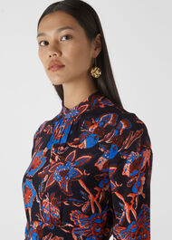 Ruby Trailing Bloom Dress Black/Multi