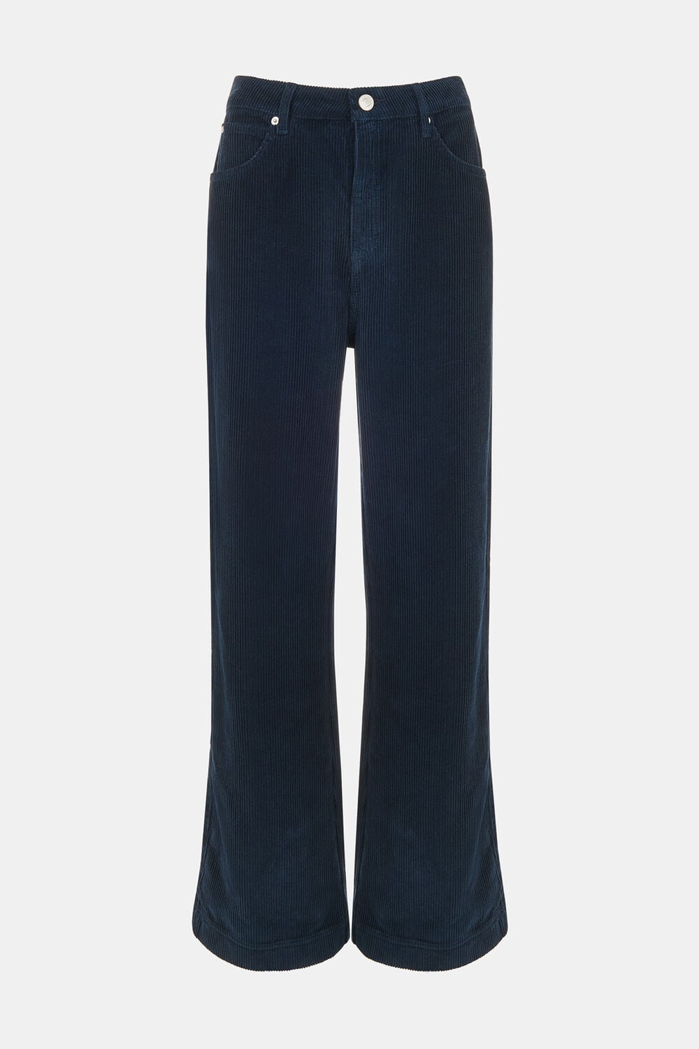 Navy Corduroy Flared Jean