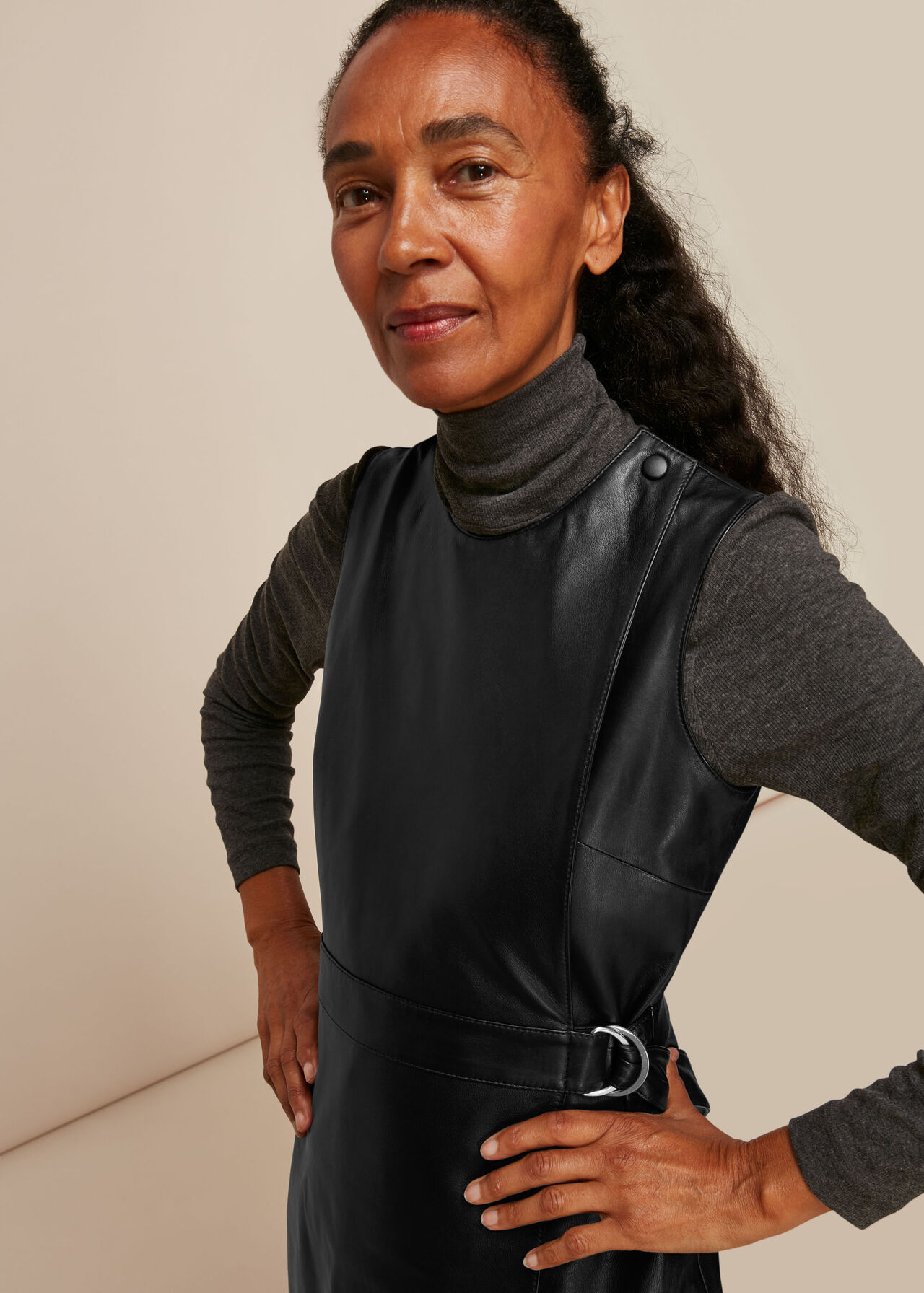 Leather Shift Dress