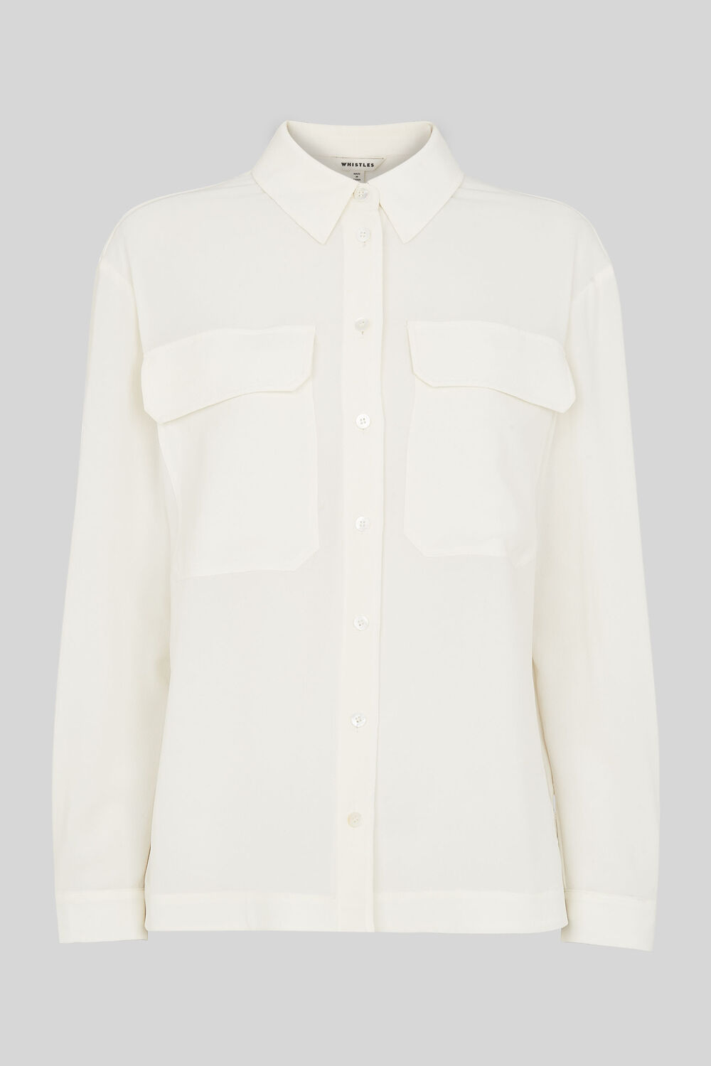 Textured Pocket Blouse Ivory
