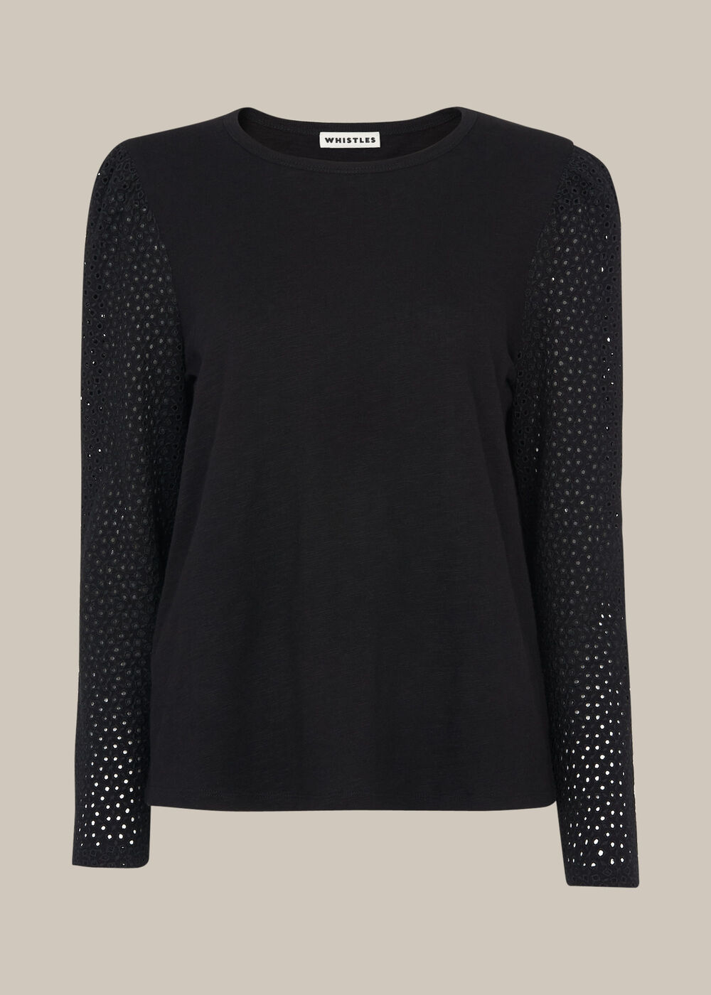 Long Sleeve Broderie Top