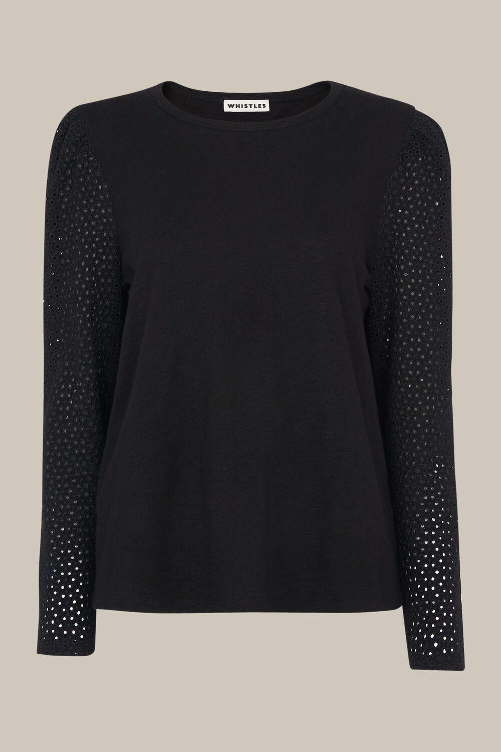 Long Sleeve Broderie Top