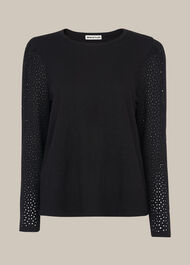 Long Sleeve Broderie Top