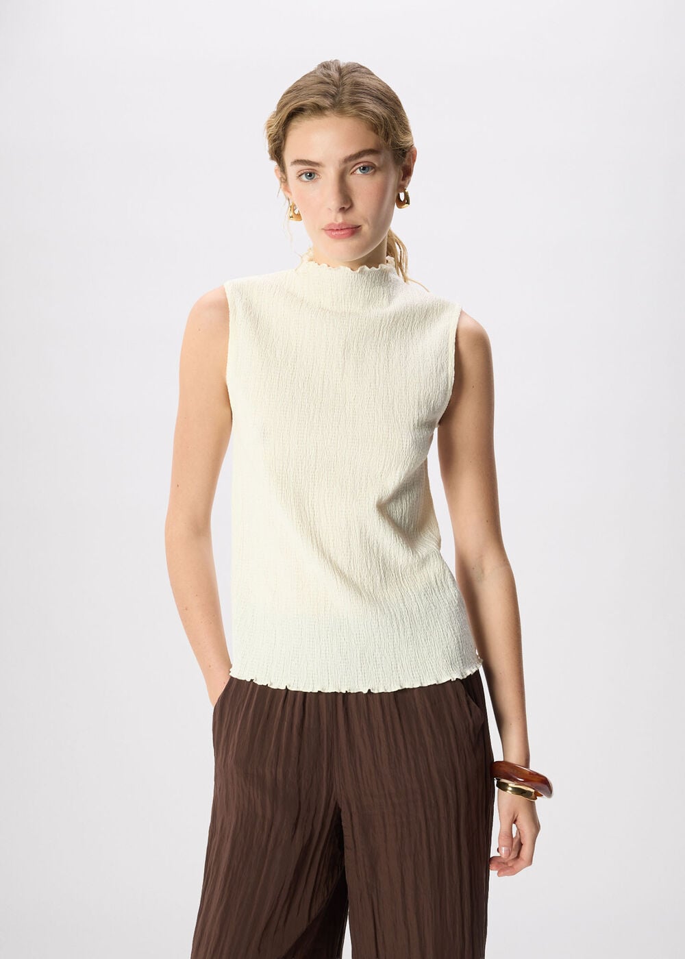 Textured Sleeveless Top