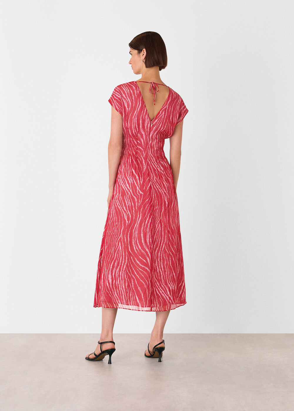 Zebra Texture Midi Dress