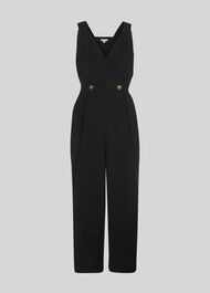 Lara Button Jumpsuit Black