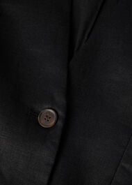 Collarless Linen Blazer