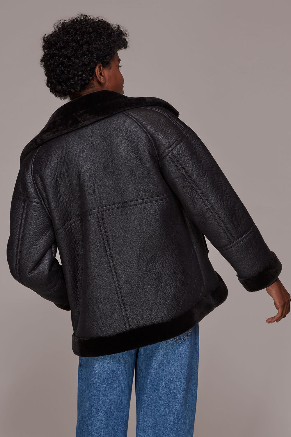 Lauren Faux Fur Biker