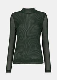 High Neck Mesh Top