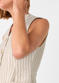 Linen Stripe Waistcoat