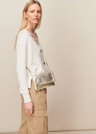 Issy Mini Foldover Bag Gold/Multi