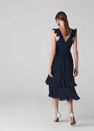 Florella Pleated Dress Navy